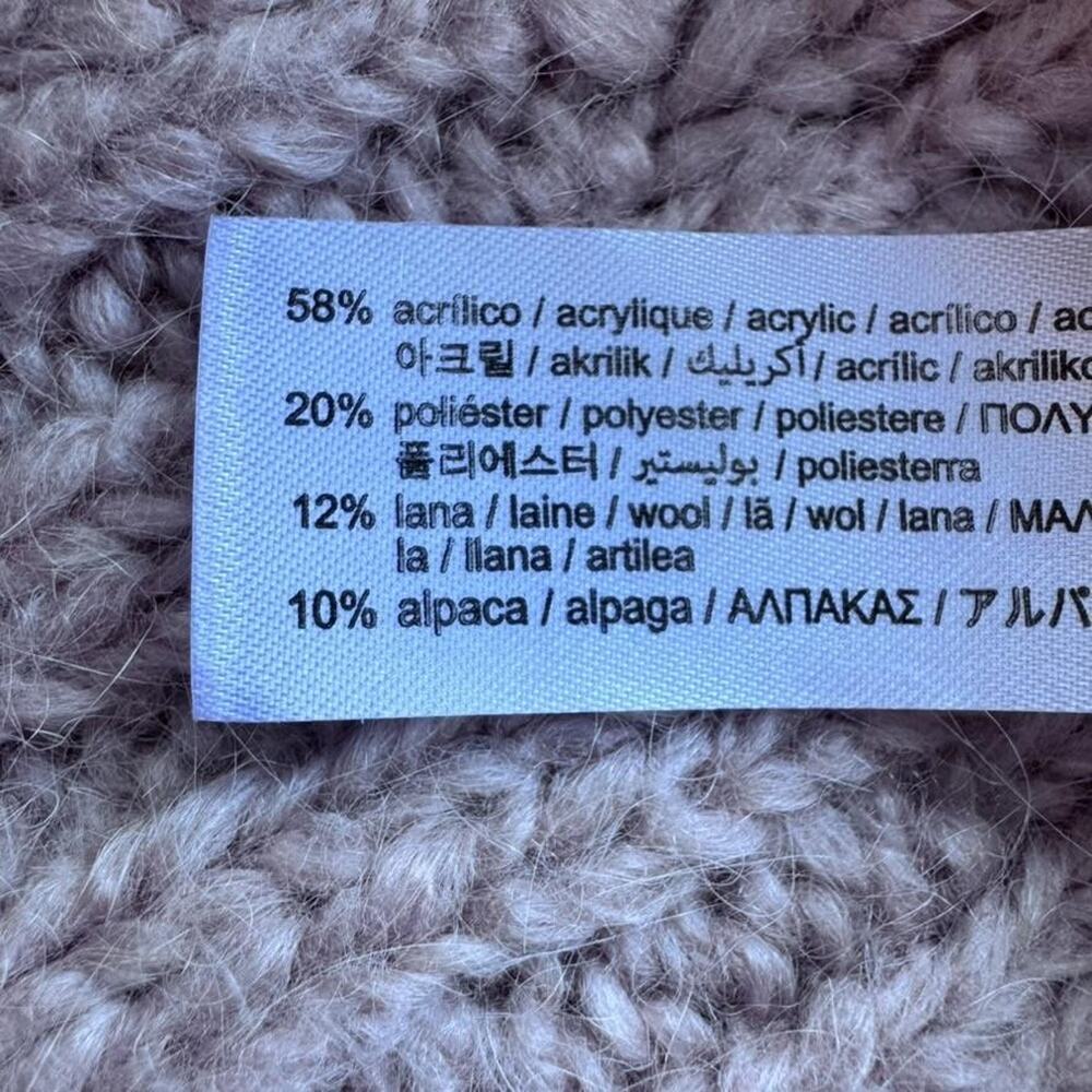 Zara Sweater Dress Womens Medium‎ Pink Cable Knit Sleeveless Alpaca Boho Preppy - Picture 16 of 16